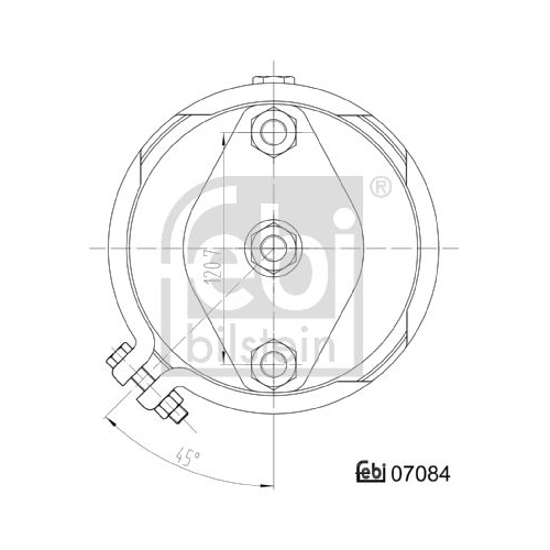 Febi Bilstein 07084 Membranzylinder mit Anbaumaterial , 1 Stück