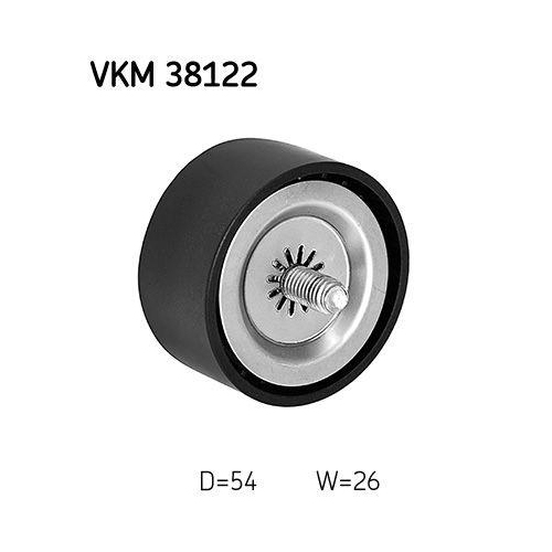 Umlenk-/Führungsrolle, Keilrippenriemen SKF VKM 38122 für MERCEDES-BENZ