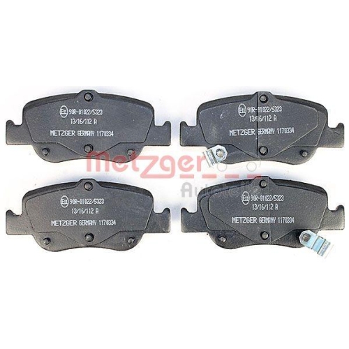 Bremsbelagsatz, Scheibenbremse METZGER 1170334 GREENPARTS für TOYOTA