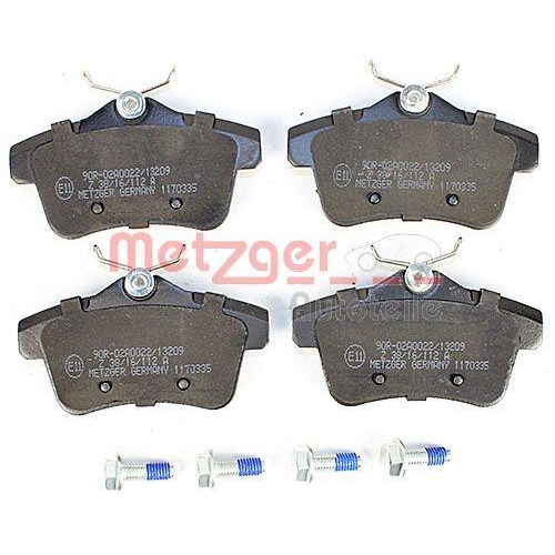 Bremsbelagsatz, Scheibenbremse METZGER 1170335 GREENPARTS für CITROËN PEUGEOT