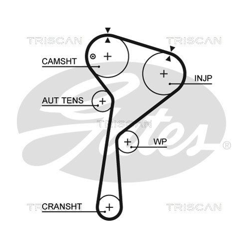 Zahnriemensatz TRISCAN 8647 25038 für NISSAN RENAULT SUZUKI DACIA