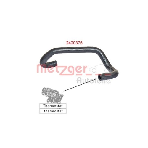 Kühlerschlauch METZGER 2420376 für NISSAN OPEL RENAULT GENERAL MOTORS