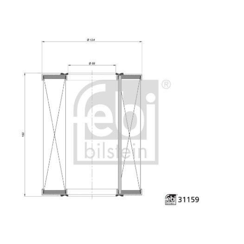 Febi Bilstein 31159 Luftfilter , 1 Stück