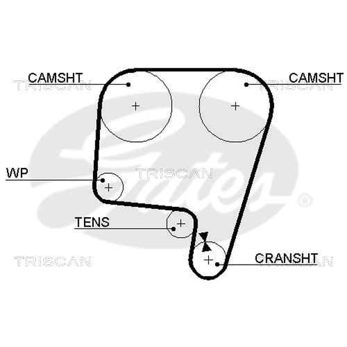 Zahnriemen TRISCAN 8645 5340 für ALFA ROMEO FIAT LANCIA DANA