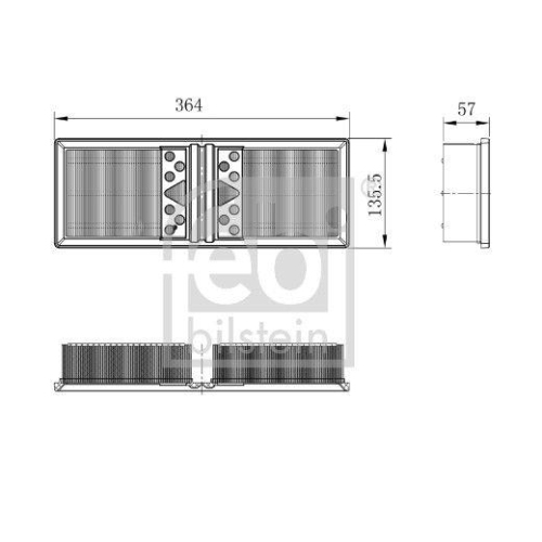 Febi Bilstein 101662 Luftfilter , 1 Stück