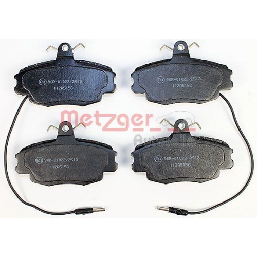 Bremsbelagsatz, Scheibenbremse METZGER 1170427 für PEUGEOT RENAULT, Vorderachse