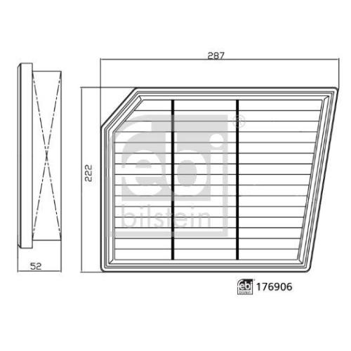 Febi Bilstein 1x 176906 Luftfilter