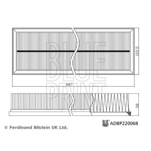 Blue Print 1x ADBP220068BP Luftfilter