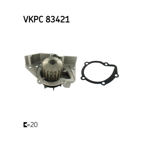 Wasserpumpe, Motorkühlung SKF VKPC 83421 für CITROËN FIAT LANCIA PEUGEOT