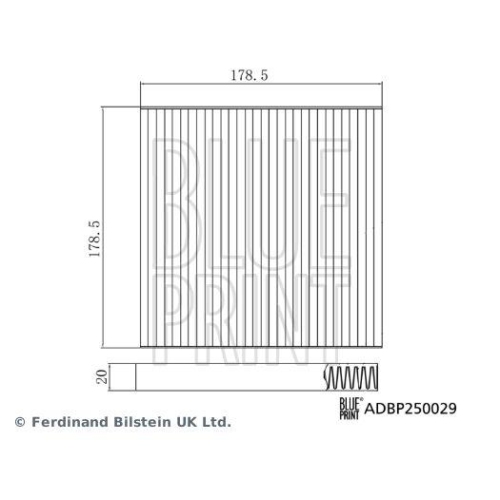 Blue Print 1x ADBP250029BP Innenraumfilter