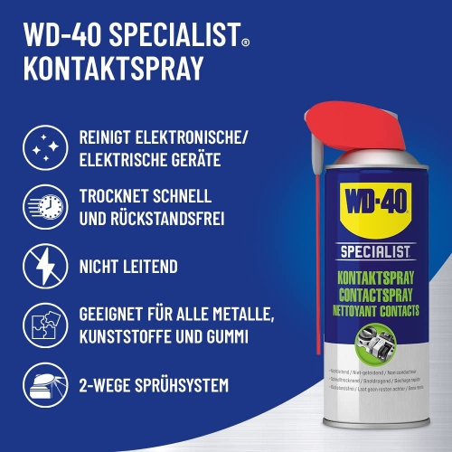 WD-40 Specialist Kontaktspray Smart Straw 3x400ml Spray Schmiermittel