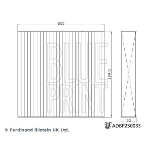 Blue Print 1x ADBP250033BP Innenraumfilter