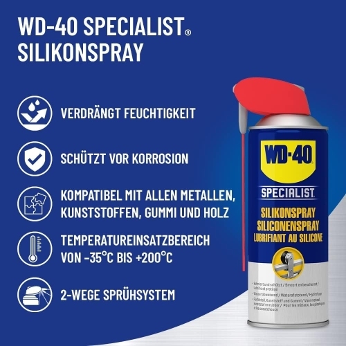 WD-40 Specialist Silikonspray Smart Straw Schmiermittel 2x400ml Spray