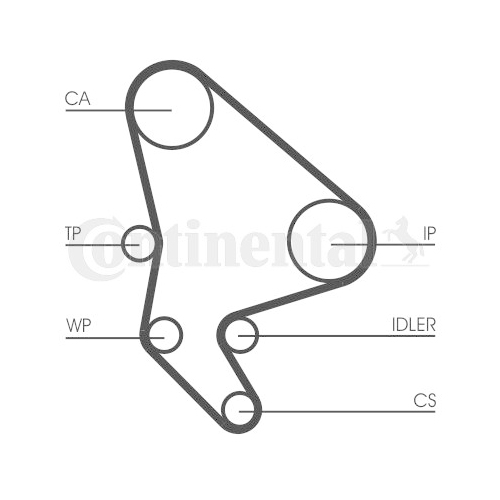 Zahnriemensatz CONTINENTAL CTAM CT986K2 für CITROËN FIAT PEUGEOT SUZUKI