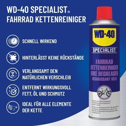 WD-40 Specialist Fahrrad Kettenreiniger 3x500ml Kettenpflege Pflegemittel