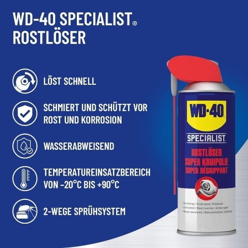 WD-40 Specialist Rostlöser Smart Straw Rostentferner 2x400ml Aerosol