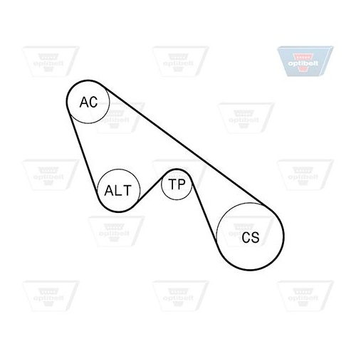 Keilrippenriemensatz OPTIBELT 5 PK 1150KT1 Optibelt-RBK KIT für