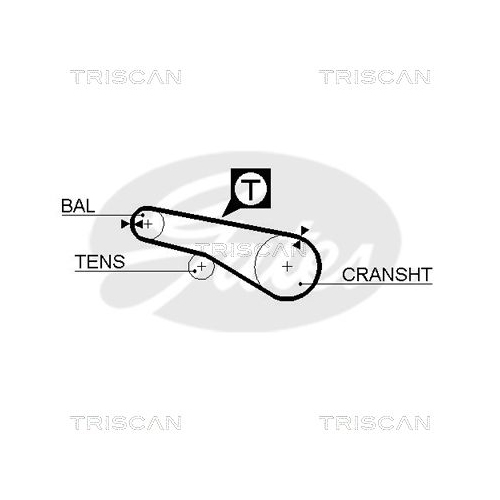 Zahnriemensatz TRISCAN 8647 42004 für