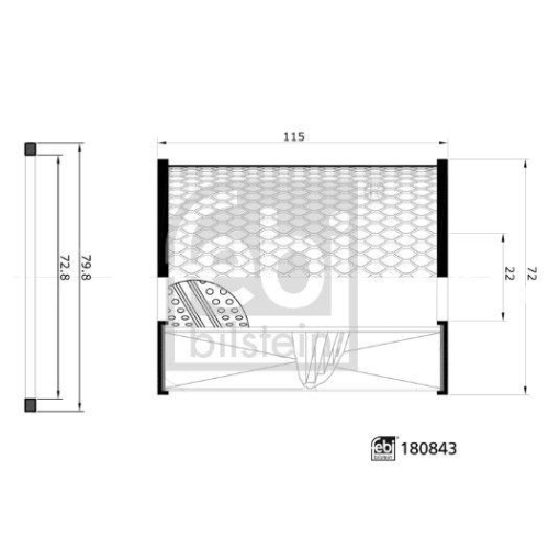 Ölfilter FEBI BILSTEIN 180843 für FORD VOLVO CASE IH MASSEY FERGUSON LAMBORGHINI