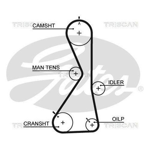 Zahnriemensatz TRISCAN 8647 42013 für