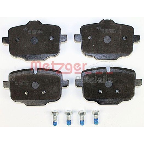 Bremsbelagsatz, Scheibenbremse METZGER 1170565 GREENPARTS für BMW, Hinterachse