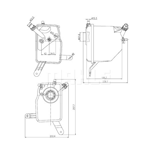 Ausgleichsbehälter, Kühlmittel MAHLE CRT 205 000S für BMW