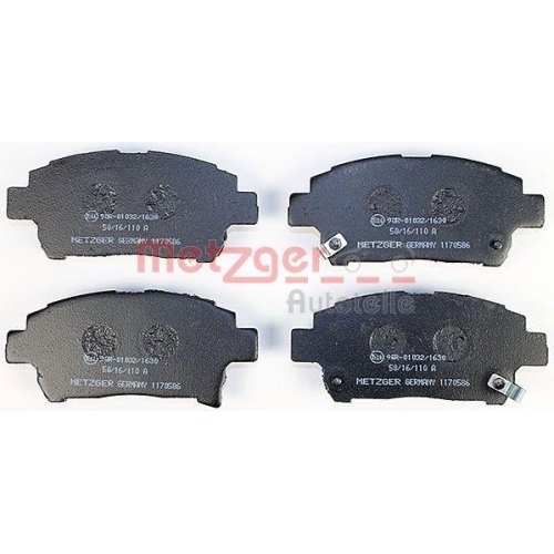 Bremsbelagsatz, Scheibenbremse METZGER 1170586 GREENPARTS für TOYOTA