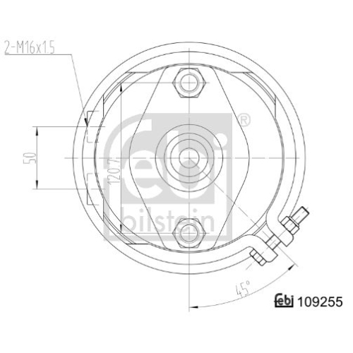 Febi Bilstein 109255 Doppelmembranzylinder mit Anbaumaterial, 1 Stück