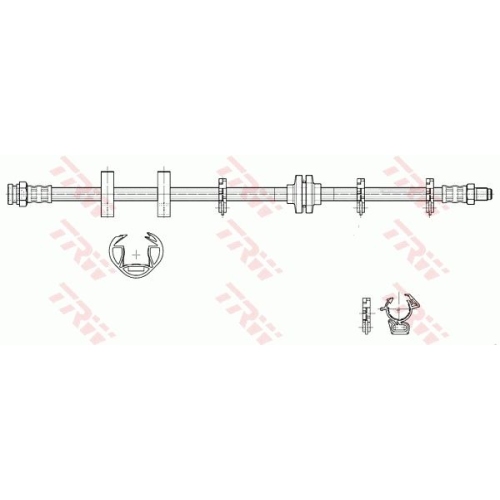 Bremsschlauch TRW PHB187 für FIAT LANCIA, Vorderachse, links, rechts