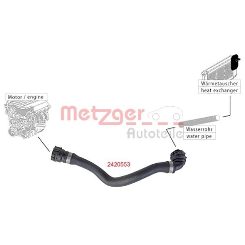 Kühlerschlauch METZGER 2420553 für BMW