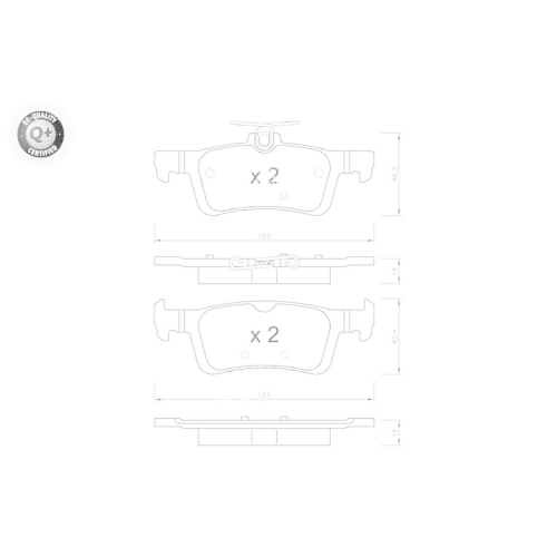 Bremsbelagsatz, Scheibenbremse VAICO V25-2113 Q+, Erstausrüsterqualität für FORD