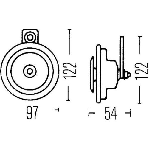 Horn HELLA 3AL 002 952-841 für VW CASE IH JCB HAMM KOMATSU