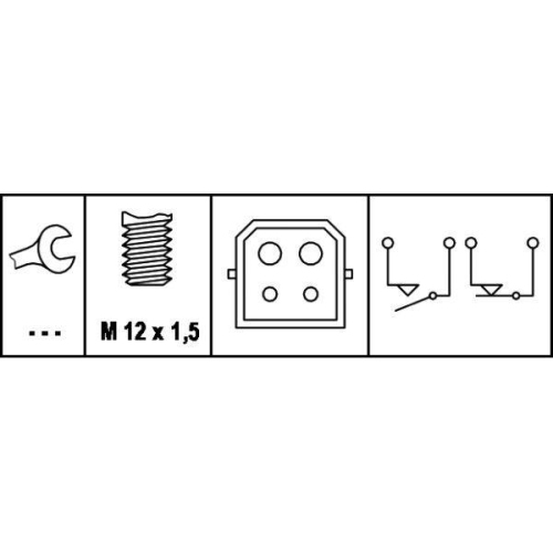 Bremslichtschalter HELLA 6DD 008 622-351 für AUDI SKODA VW