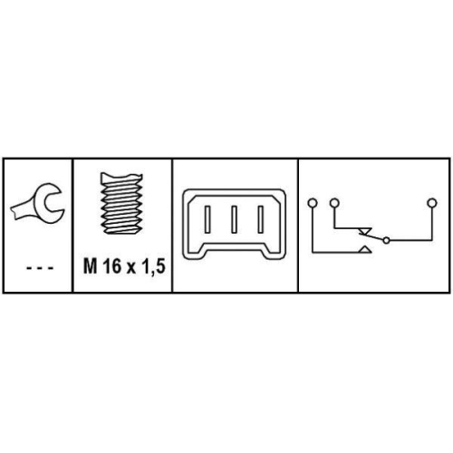 Bremslichtschalter HELLA 6DD 008 622-631 für RENAULT