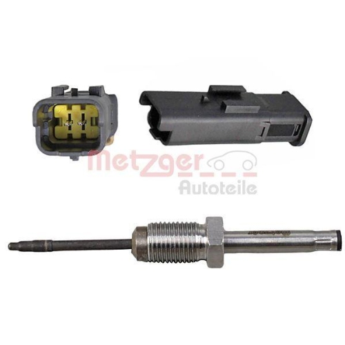 Sensor, Abgastemperatur METZGER 0894984 für CITROËN PEUGEOT, hinten