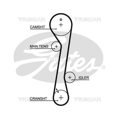 Zahnriemensatz TRISCAN 8647 43012 für