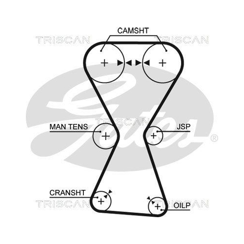 Zahnriemensatz TRISCAN 8647 43020 für