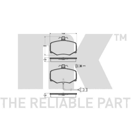 Reparatursatz, Bremssattel NK 8899064 für, Hinterachse