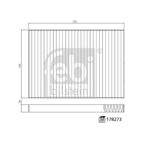 Filter, Innenraumluft FEBI BILSTEIN 178273 für TESLA