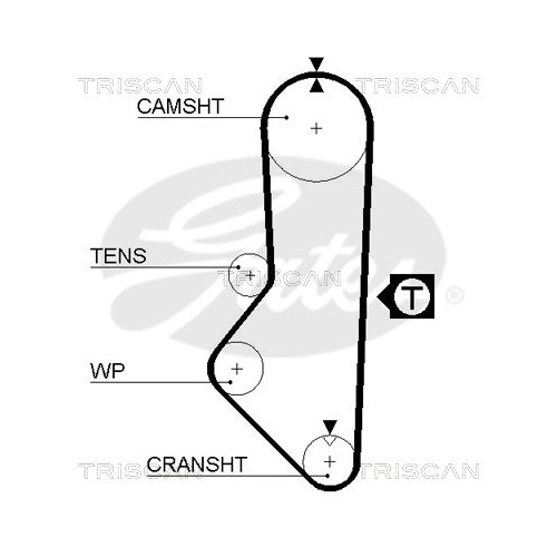 Zahnriemen TRISCAN 8645 5128 für MAZDA