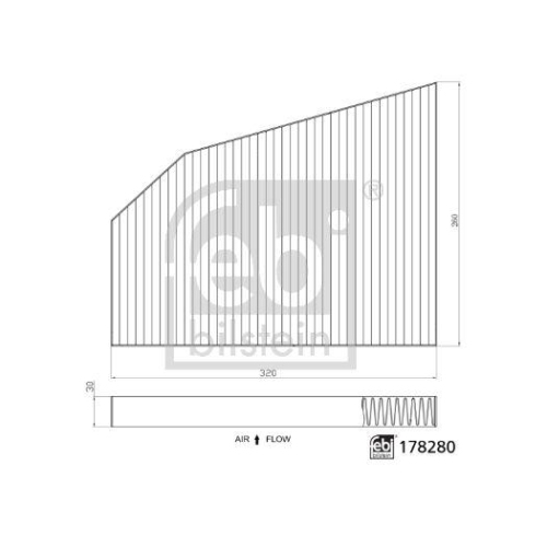 Filter, Innenraumluft FEBI BILSTEIN 178280 für TESLA