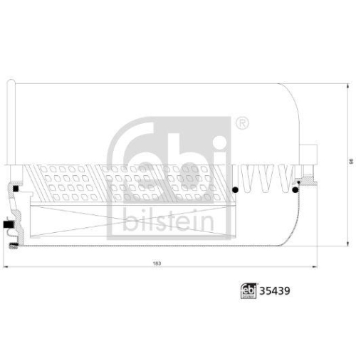 Febi Bilstein 35439 Kraftstofffilter mit Dichtring , 1 Stück