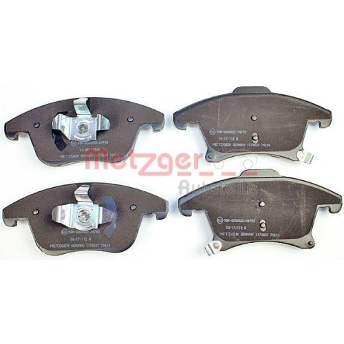 Bremsbelagsatz, Scheibenbremse METZGER 1170837 GREENPARTS für FORD, Vorderachse