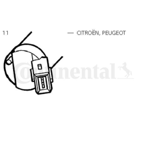 Waschwasserpumpe, Scheibenreinigung Continental/VDO X10-729-002-007 für CITROËN