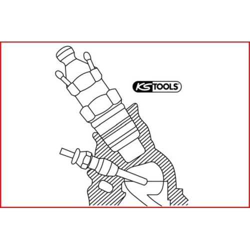 Ratschen-Doppelringschlüssel, Glühkerze KS TOOLS 503.0812 für