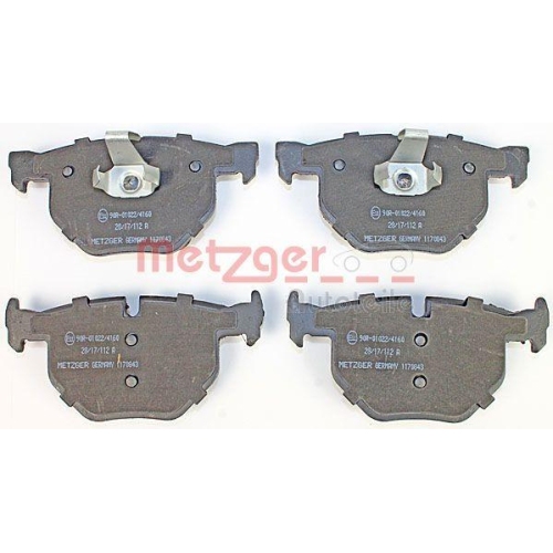 Bremsbelagsatz, Scheibenbremse METZGER 1170843 GREENPARTS für BMW, Hinterachse