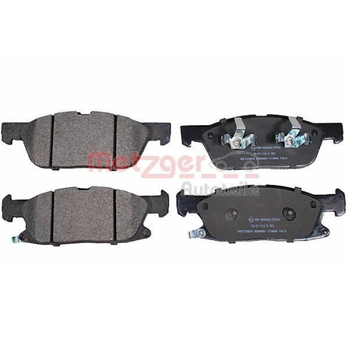 Bremsbelagsatz, Scheibenbremse METZGER 1170848 für FORD FORD USA, Vorderachse