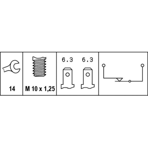 Bremslichtschalter HELLA 6DF 007 364-001 für DAIHATSU MAZDA MITSUBISHI TOYOTA VW