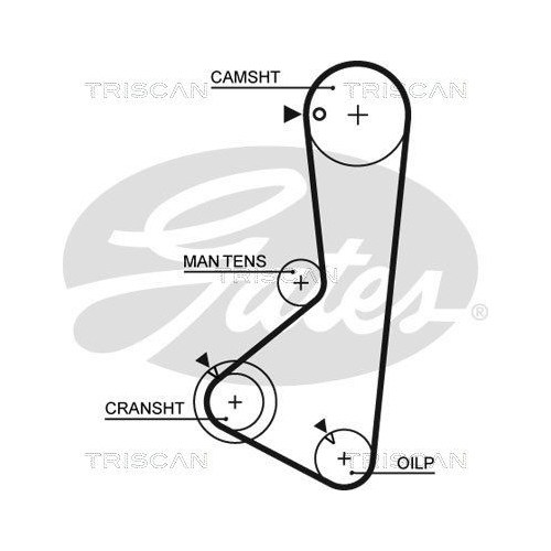 Zahnriemensatz TRISCAN 8647 10058 für