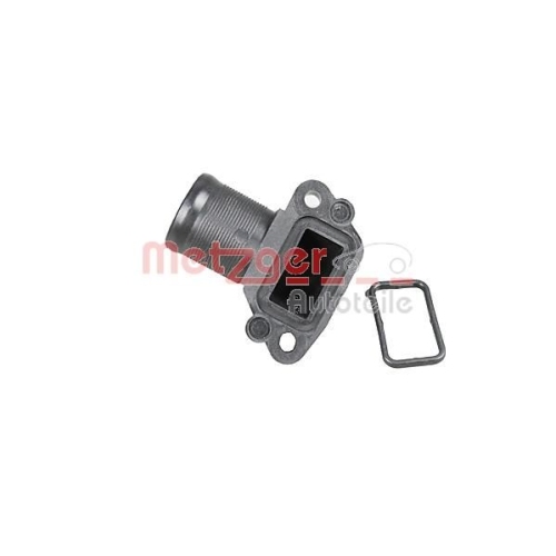 Kühlmittelflansch METZGER 4010302 für RENAULT DACIA, Wasserpumpe